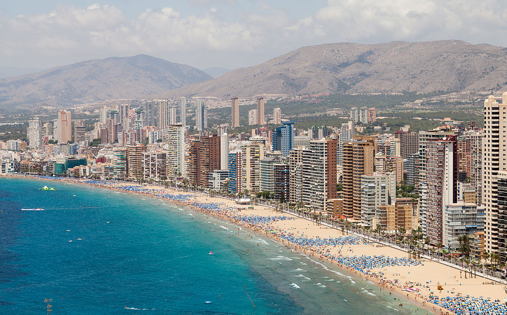 Levante beach, Benidorm, Spain