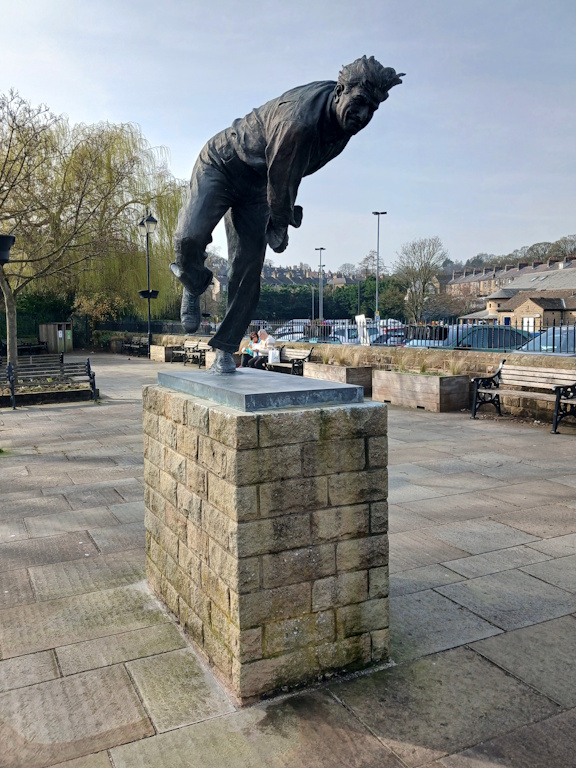 Skipton - Statue of Freddie Trueman